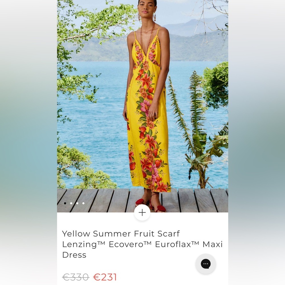 Farm Rio: Yellow Summer Fruit Scarf Euroflax™ Maxi
Dress - Picture 4 of 12